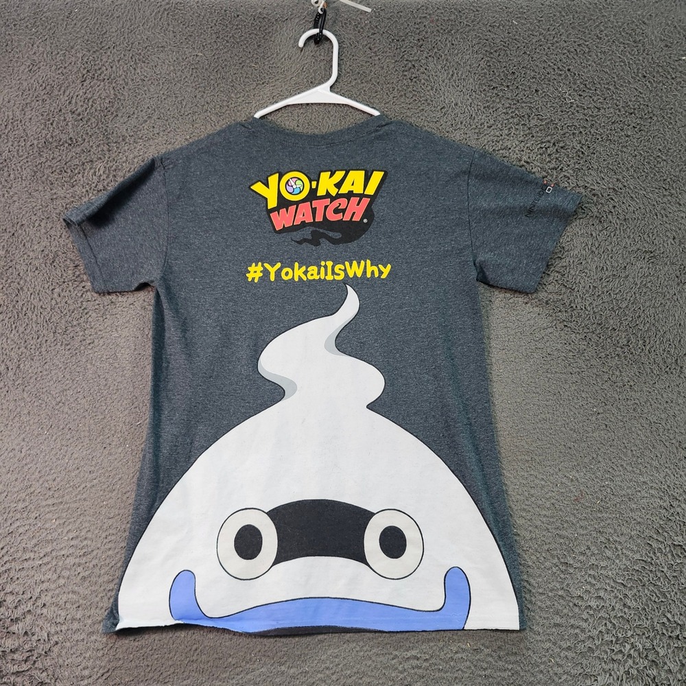 Yo Kai Watch Whisper Gildan Graphic T Shirt Youth Small Gray View 3